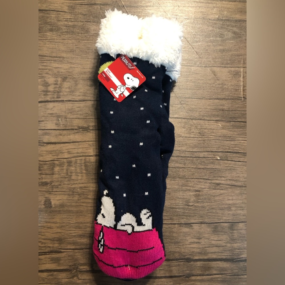 Peanuts sherpa slipper socks
